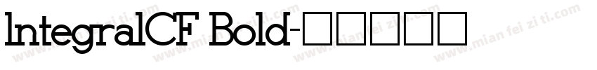 lntegralCF Bold字体转换